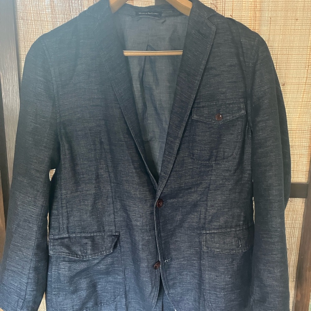 Lands' End Linen/Cotton Chambesy Blazer